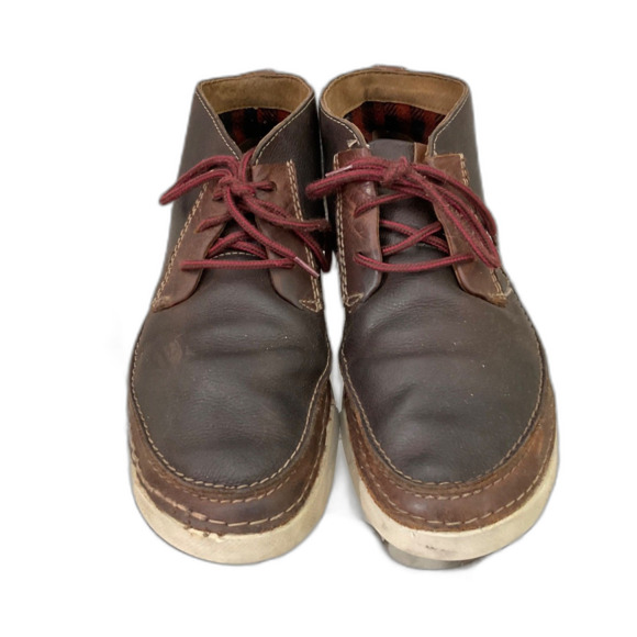 Collection by Clarks 15770 Leather Men’s 9.5 Lace Up Brown Desert Chukka Boots - Picture 2 of 13